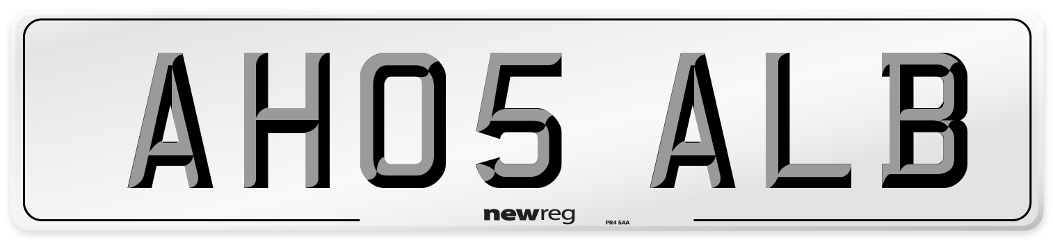 AH05 ALB Number Plate from New Reg